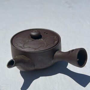 Vintage rare cast iron small Japanese Kyushu teapot
